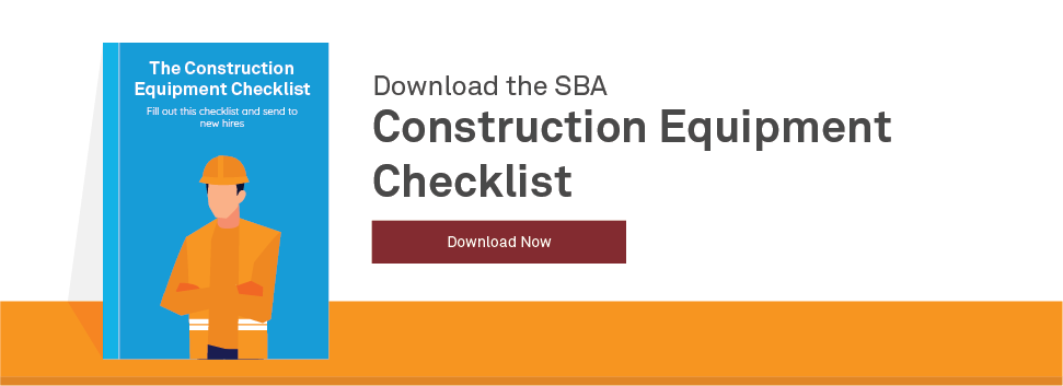 Hire Construction Workers Construction Equipment Checklist