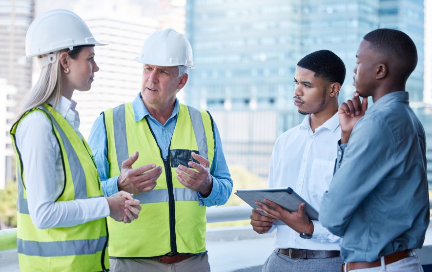 group of construction workers