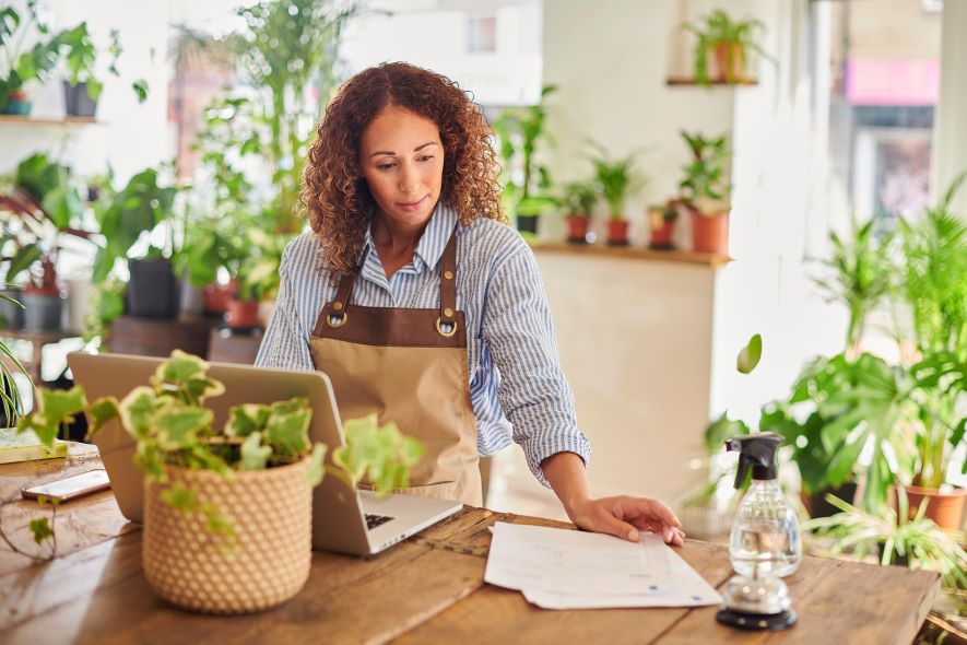 small business owner reviewing their financial checklist