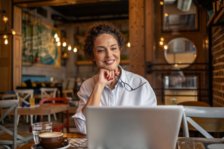 small business owner completing online skills courses